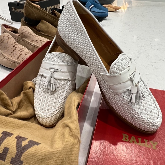 Bally Lisbon Woven Leather Tassel Loafers | Size 11M | Made in Italy\